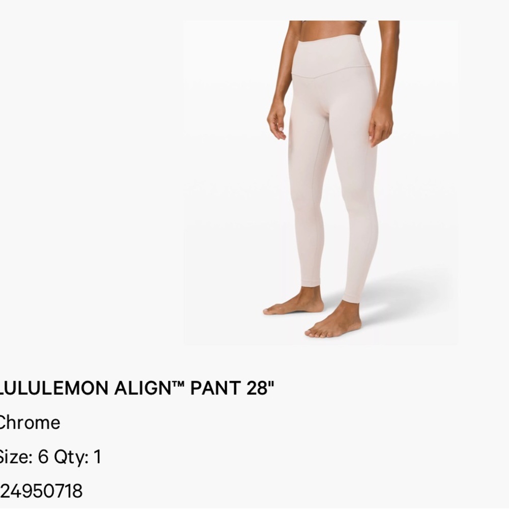 Lululemon Align Pant 28" in Chrome